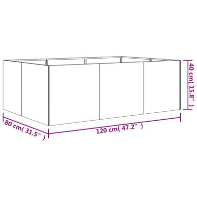 vidaXL ガーデンレイズドベッド 120x80x40 cm コルテン鋼