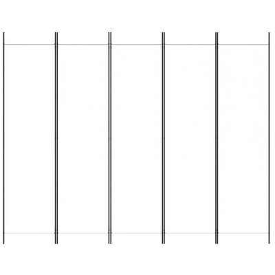 vidaXL 4枚パネル 間仕切り ホワイト 250x200cm 布製