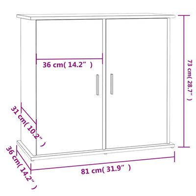 vidaXL 水槽スタンド ホワイト 81x36x73 cm エンジニアリングウッド