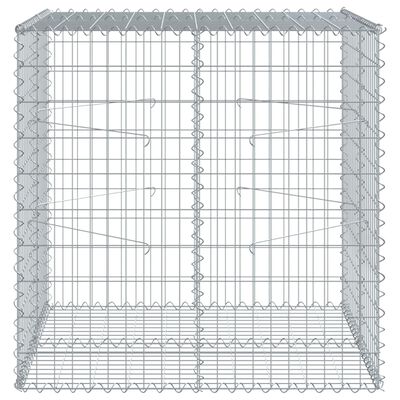 vidaXL 蛇籠バスケット カバー付き 100x100x100cm 亜鉛メッキ鉄