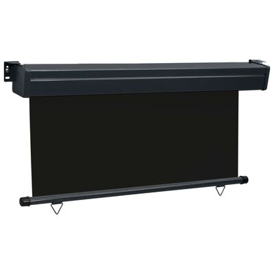 vidaXL バルコニー用 サイドオーニング 165x250cm ブラック