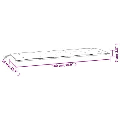 vidaXL ガーデンベンチクッション 2点 ベージュ 180x50x7cm オックスフォードファブリック