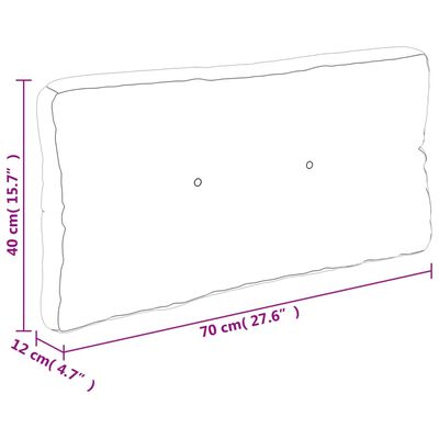 vidaXL パレットクッション ライトブルー 70x40x12 cm ファブリック