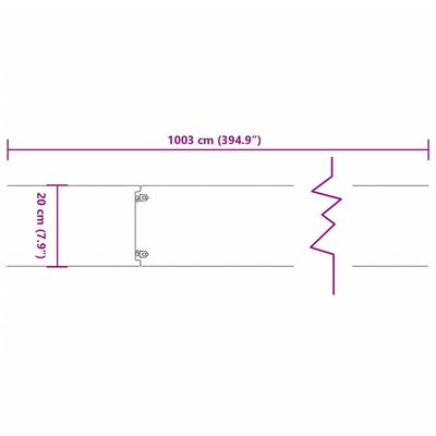 vidaXL 芝生用エッジング 10点 20x103 cm フレキシブル コールテンスチール