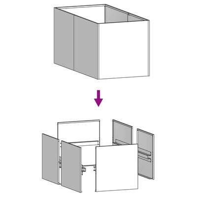vidaXL プランター 80x40x40 cm コルテン鋼