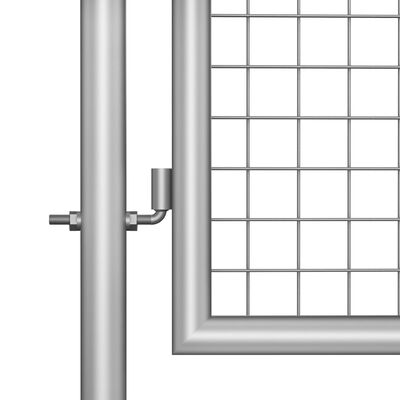 vidaXL ガーデンゲート 亜鉛メッキ鋼製 105x250cm シルバー