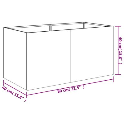 vidaXL プランター 80x40x40 cm コルテン鋼