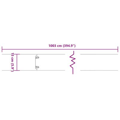 vidaXL 芝生用エッジング 10点 15x103 cm フレキシブル コールテンスチール