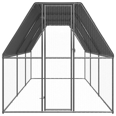 vidaXL 屋外鶏小屋 2x6x2m 亜鉛メッキ鋼製