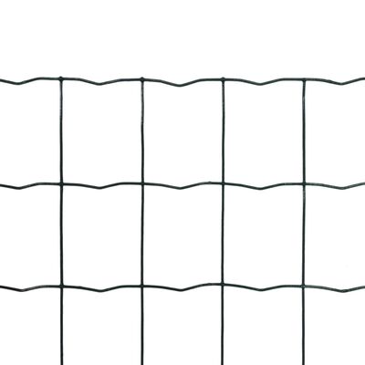 vidaXL ユーロ金網フェンス スチール製 10x0.8m グリーン