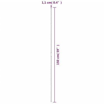 vidaXL 園芸支柱 30点 グリーン 150cm スチール製