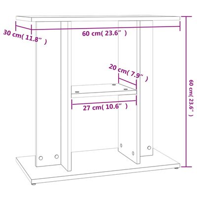 vidaXL 水槽スタンド ホワイト 60x30x60 cm エンジニアリングウッド