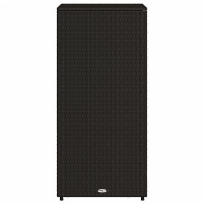 vidaXL ガーデン収納キャビネット 50x55x115 cm ポリラタン製 ブラック