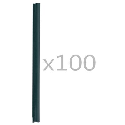 vidaXL フェンスストリップ クリップ 100点 PVCグリーン