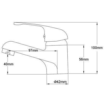 vidaXL 洗面台蛇口 クロムメッキ