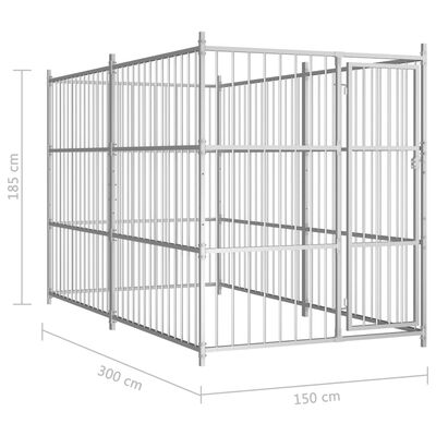 vidaXL 屋外用 犬小屋 300x150x185cm