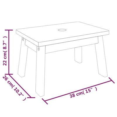 vidaXL ステップスツール 38x26x22 cm アカシア無垢材