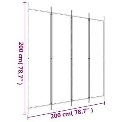 vidaXL 3枚パネル 間仕切り 200x200cm 布製 ブラック