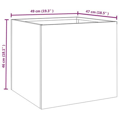 vidaXL プランター 2個 49x47x46 cm コルテン鋼