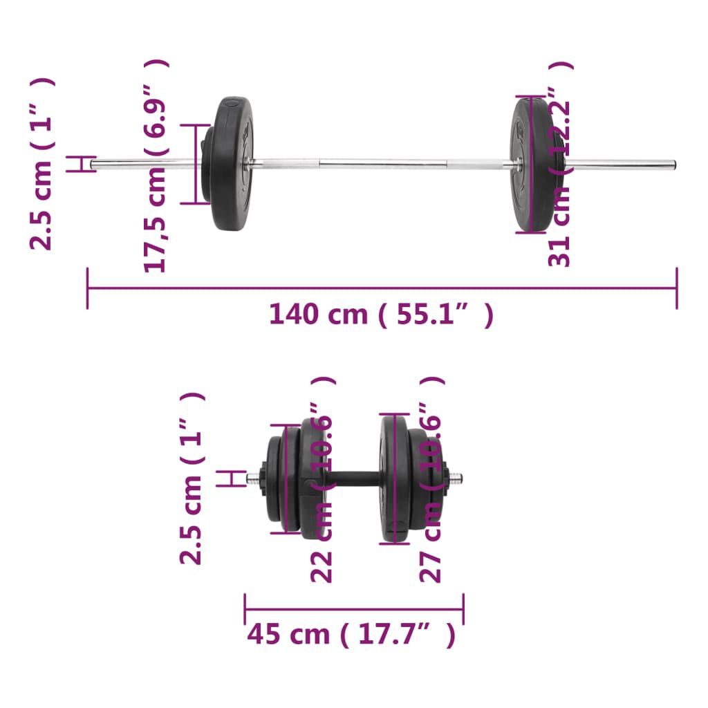 ダンベル プレート式 60キロ - トレーニング用品