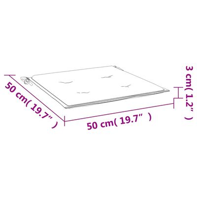 vidaXL ガーデンチェアクッション 4点 グレー 50x50x3cm オックスフォードファブリック