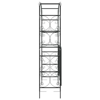 vidaXL ガーデンアーチ ゲート付き 108x45x235cm スチール製