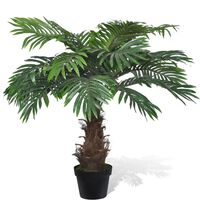 vidaXL サイカスヤシ 人工観葉植物 ポット付き 80cm