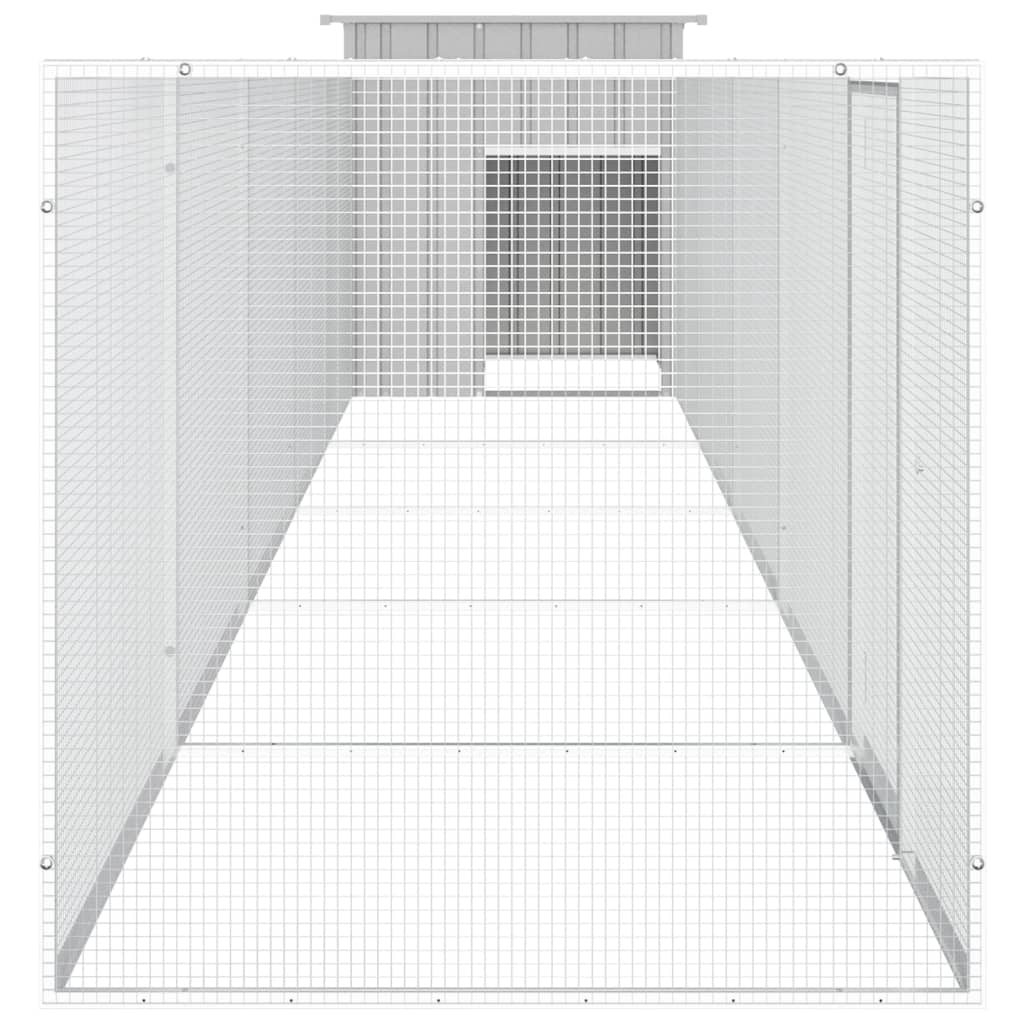 vidaXL チキンケージ グレー 600x91x100 cm 亜鉛メッキ鋼