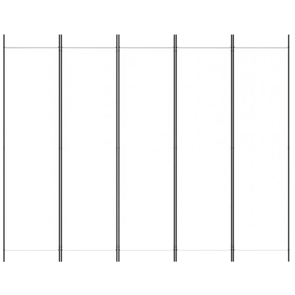 vidaXL 4枚パネル 間仕切り ホワイト 250x200cm 布製