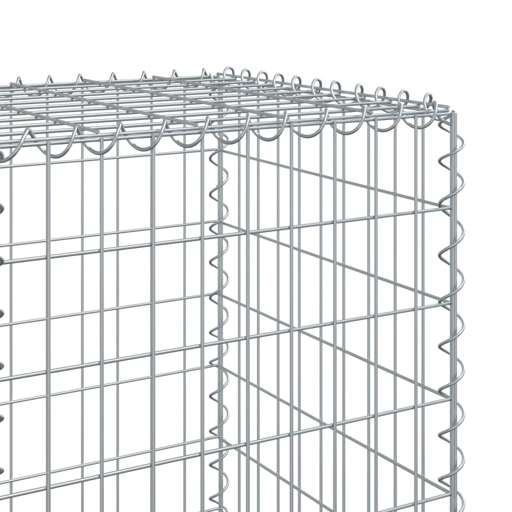 vidaXL 蛇籠バスケット カバー付き 1200x50x150cm 亜鉛メッキ鉄