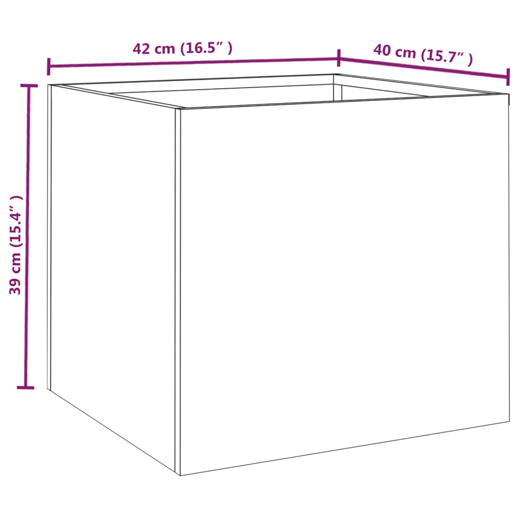 vidaXL プランター 2個 42x40x39 cm コルテン鋼