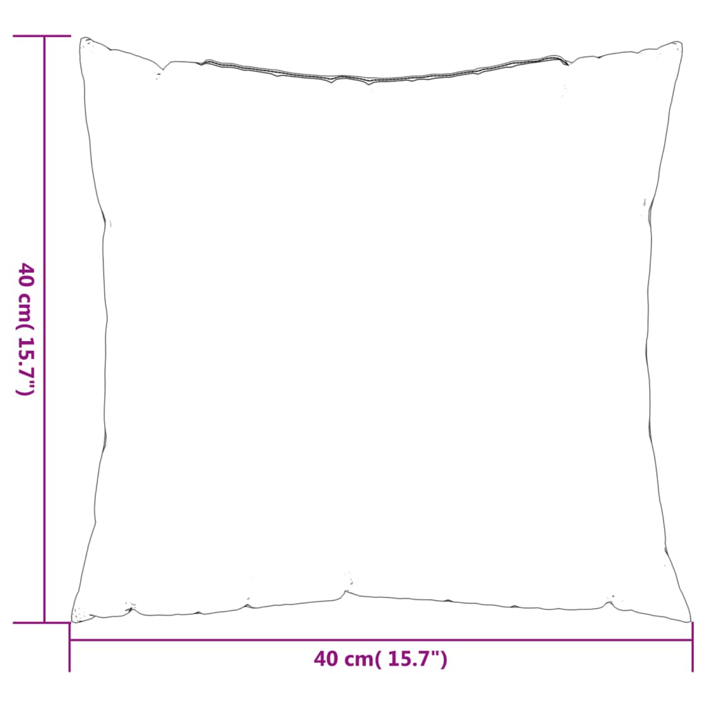 vidaXL ソファクッション 4点 クリーム 40×40cm ファブリック