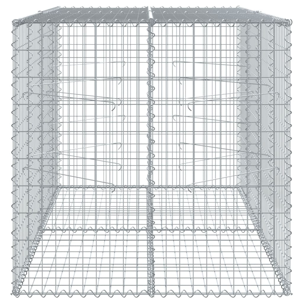 vidaXL 蛇籠バスケット カバー付き 200x100x100cm 亜鉛メッキ鉄