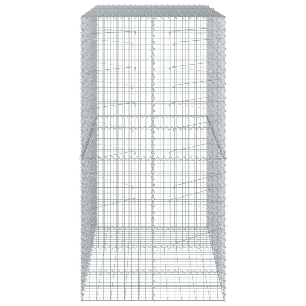 vidaXL 蛇籠バスケット カバー付き 150x100x200cm 亜鉛メッキ鉄