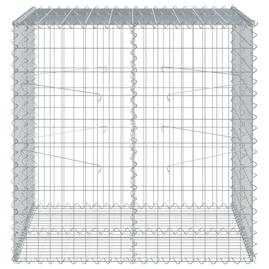 vidaXL 蛇籠バスケット カバー付き 100x100x100cm 亜鉛メッキ鉄