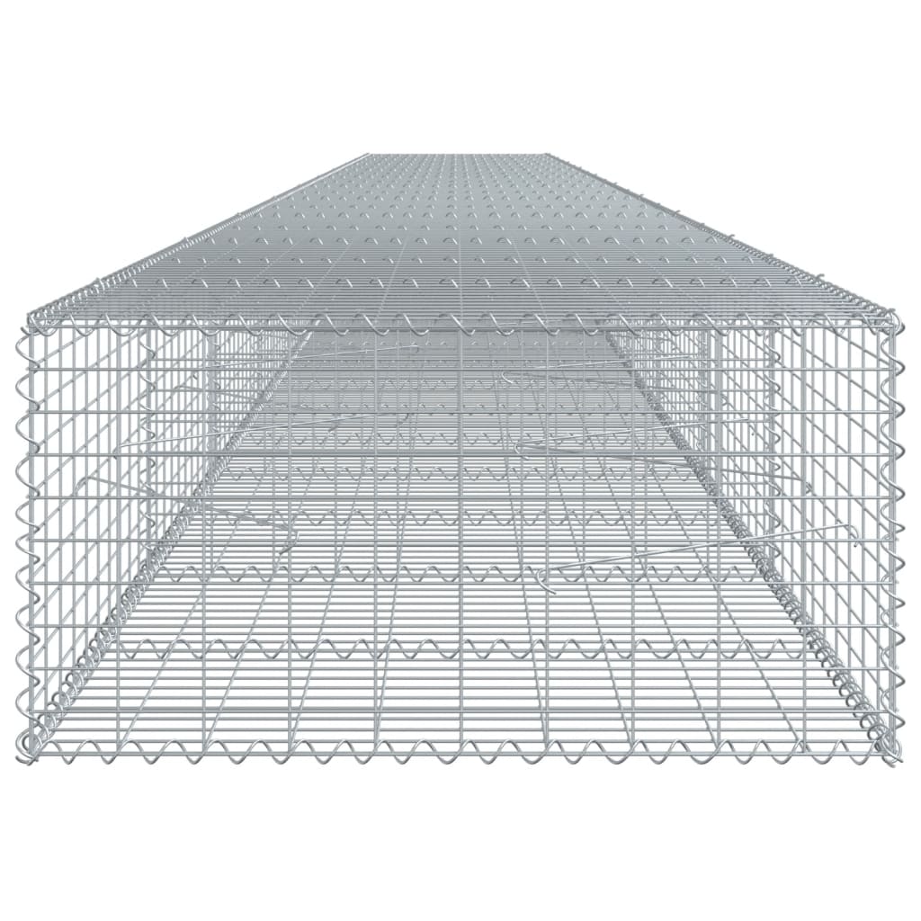 vidaXL 蛇籠バスケット カバー付き 1000x100x50cm 亜鉛メッキ鉄