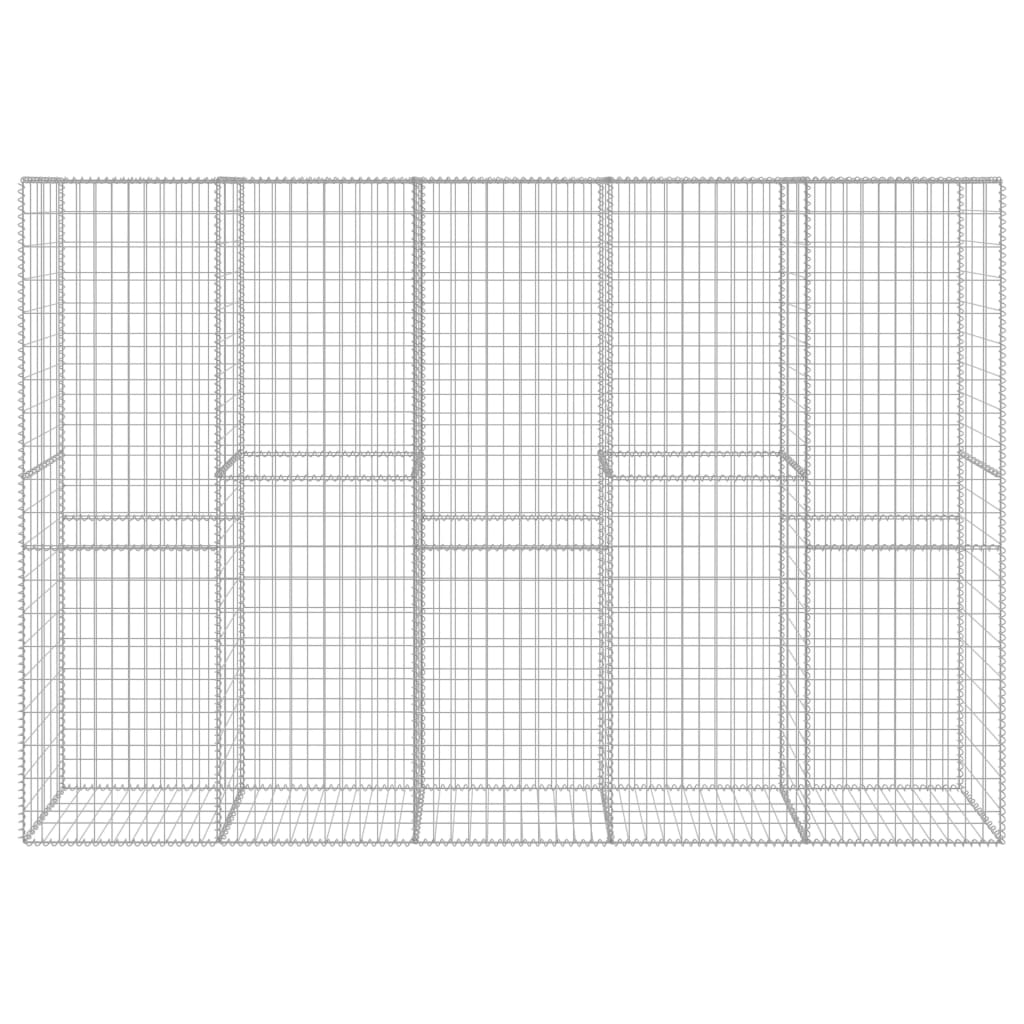 vidaXL ガビオンウォール カバー付き 亜鉛メッキ鋼製 300x50x200cm