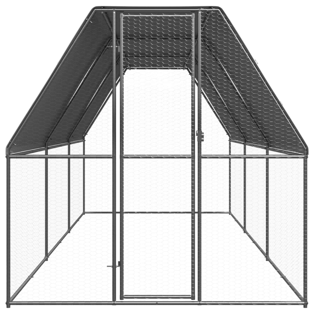 vidaXL 屋外鶏小屋 2x6x2m 亜鉛メッキ鋼製