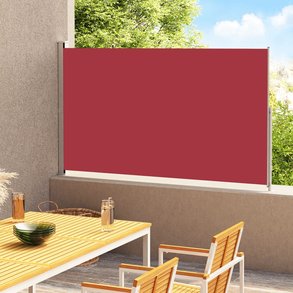 vidaXL パティオ用 格納式サイドオーニング 220x300cm レッド