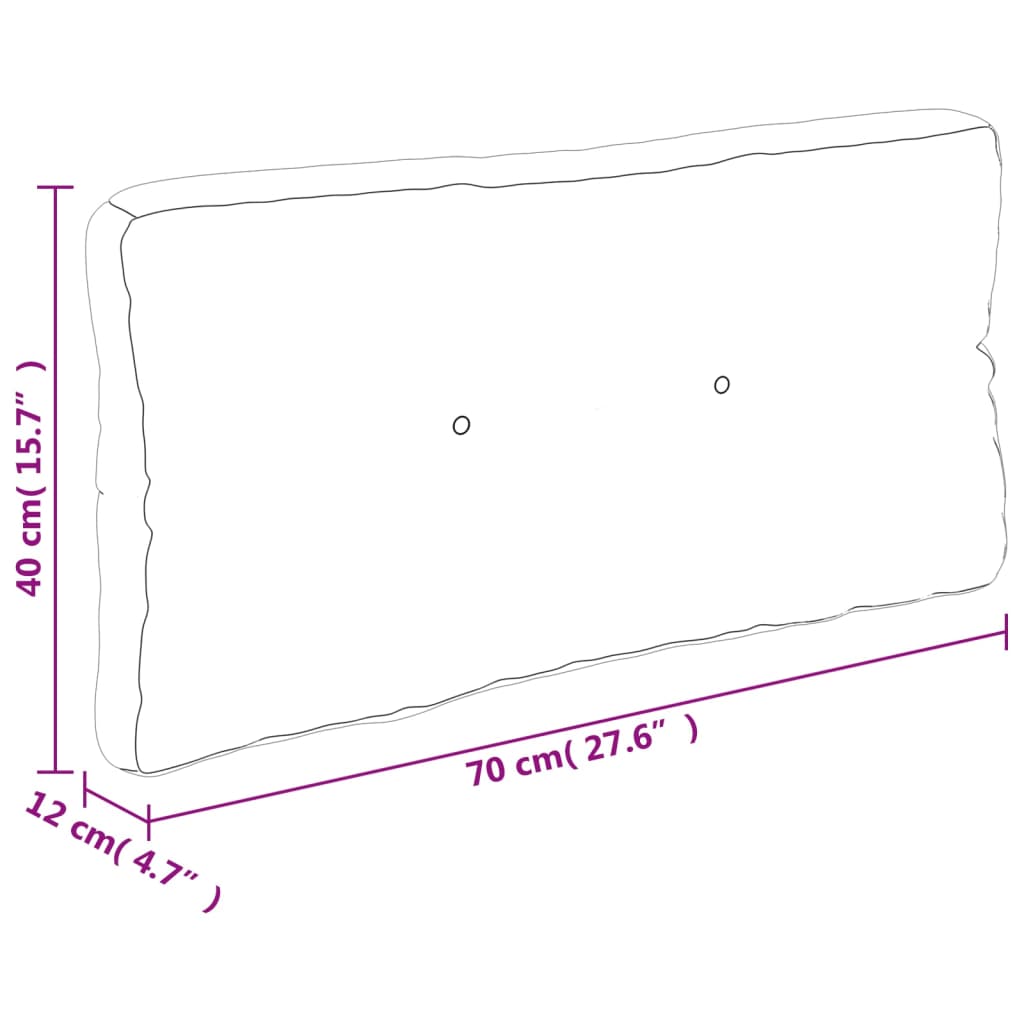 vidaXL パレットクッション グレー 70x40x12 cm ファブリック