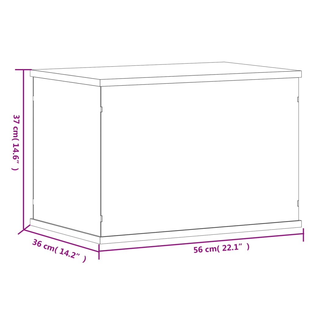 vidaXL ディスプレイボックス 透明 56x36x37 cm アクリル