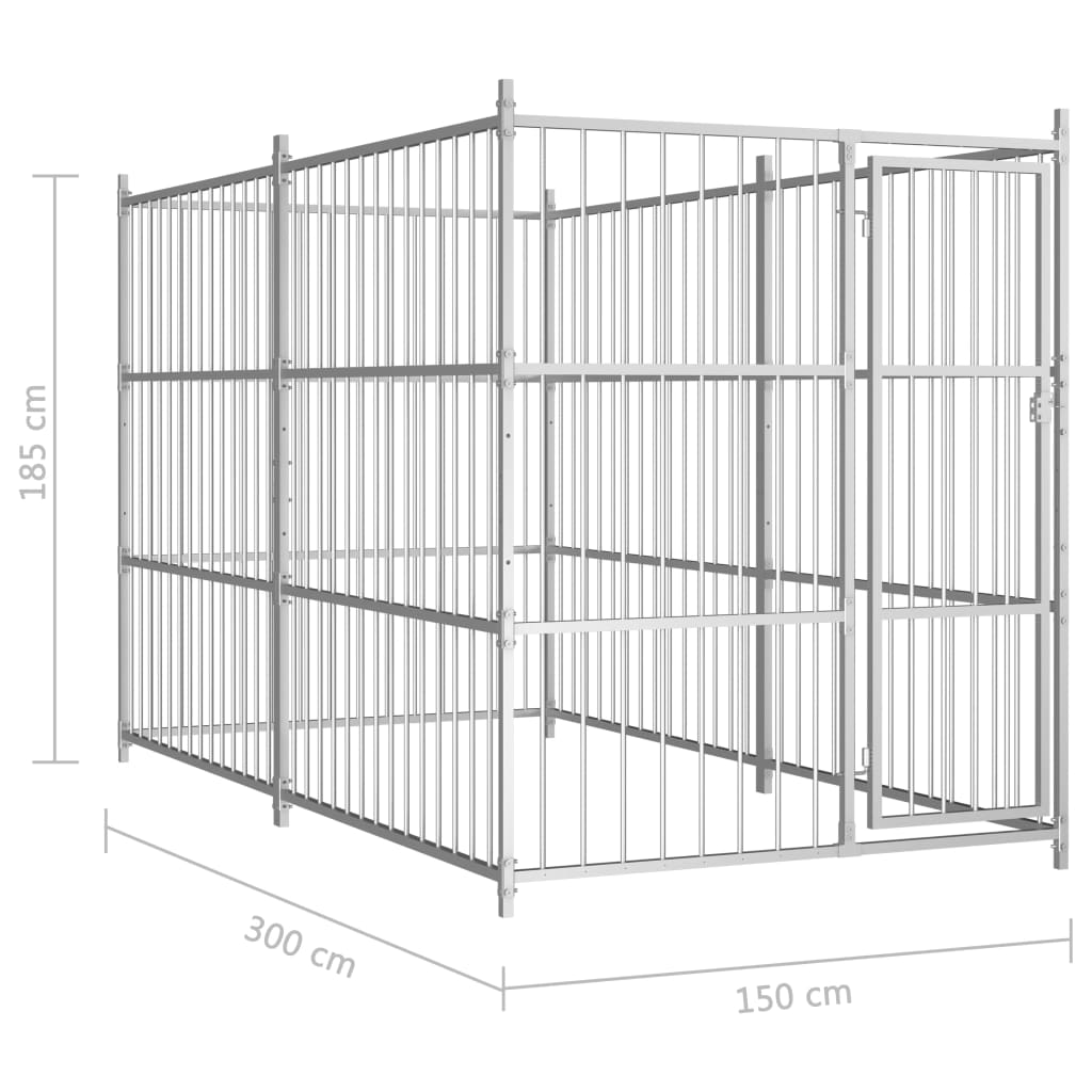 vidaXL 屋外用 犬小屋 300x150x185cm