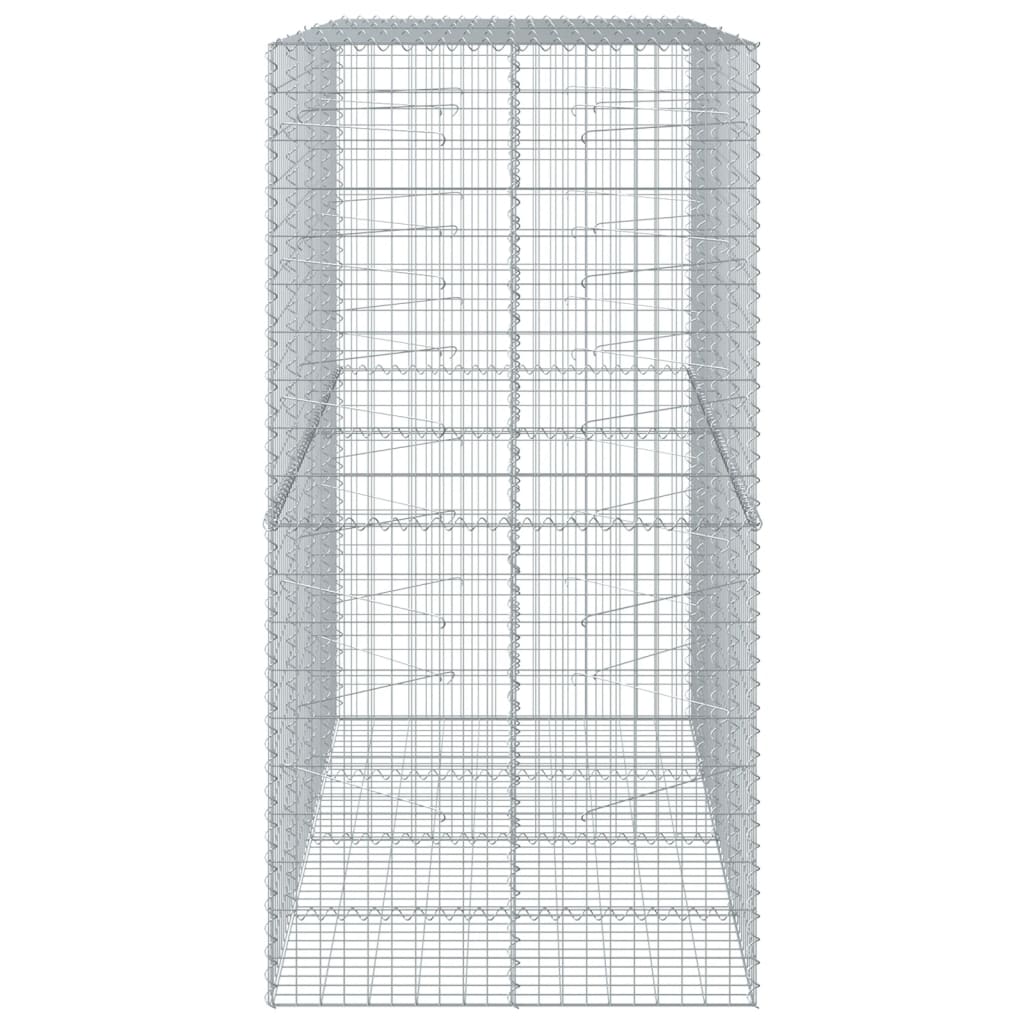 vidaXL 蛇籠バスケット カバー付き 200x100x200cm 亜鉛メッキ鉄