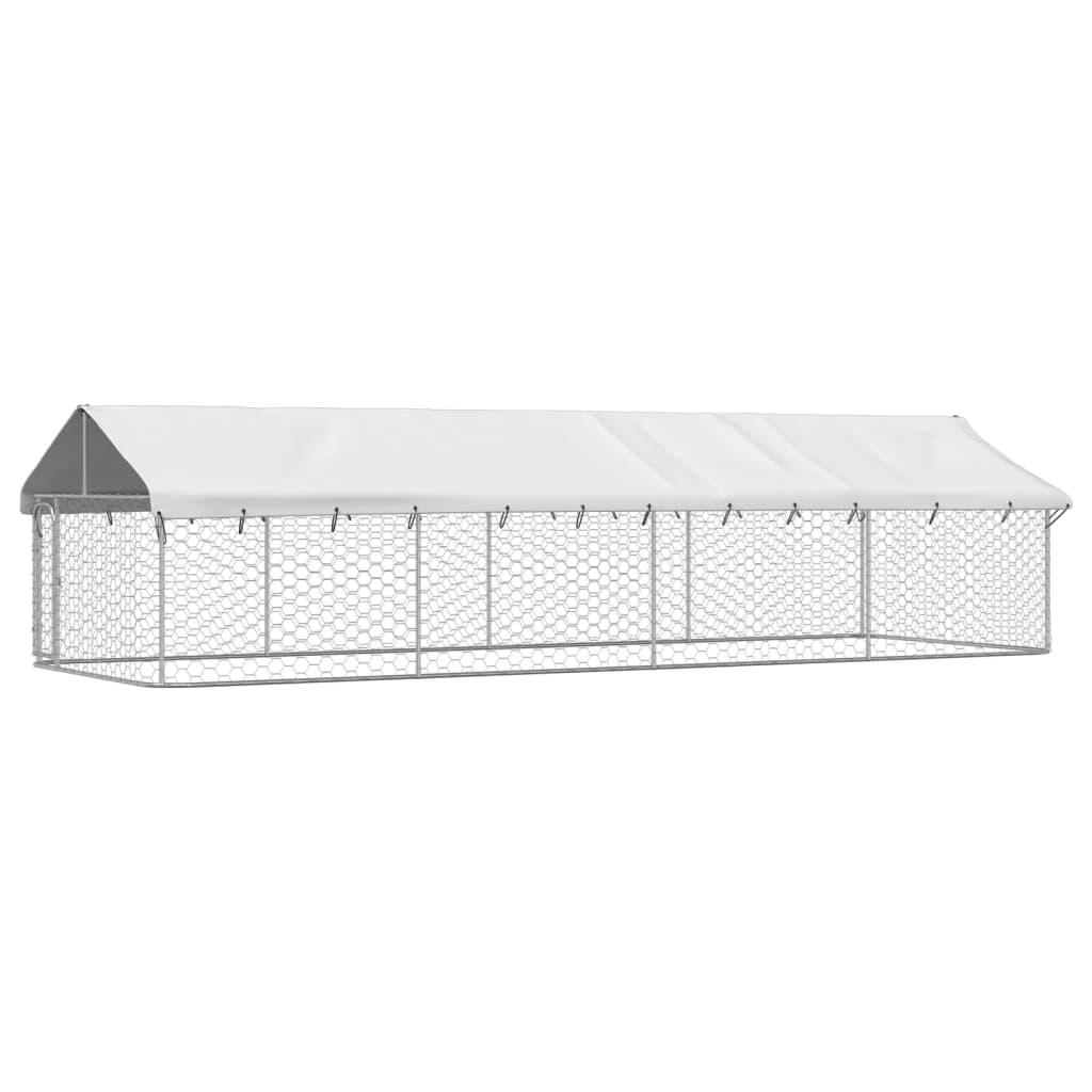 vidaXL 屋外用犬小屋 屋根付き 600x200x150cm