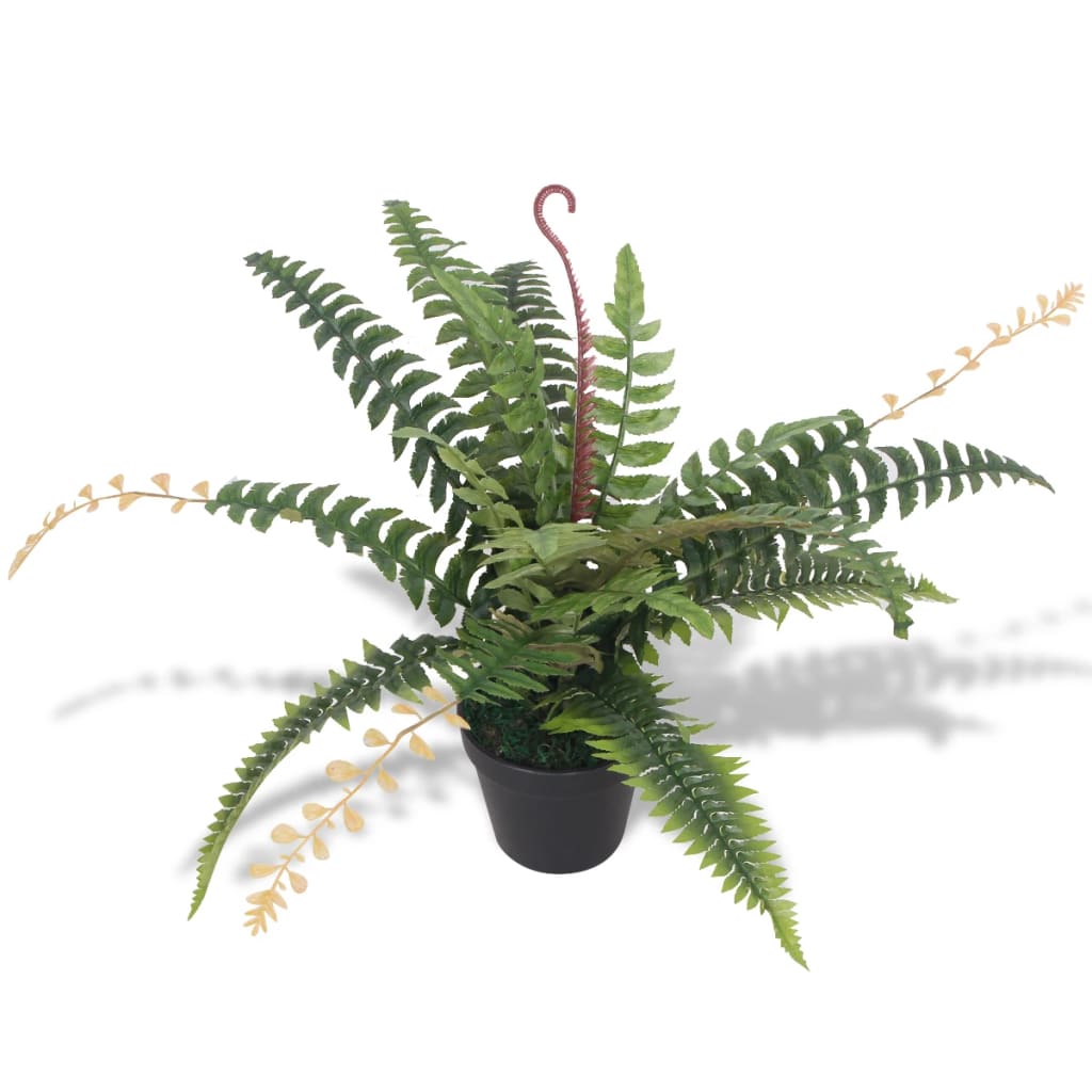 vidaXL 人工観葉植物 シダ ポット付き 50cm グリーン