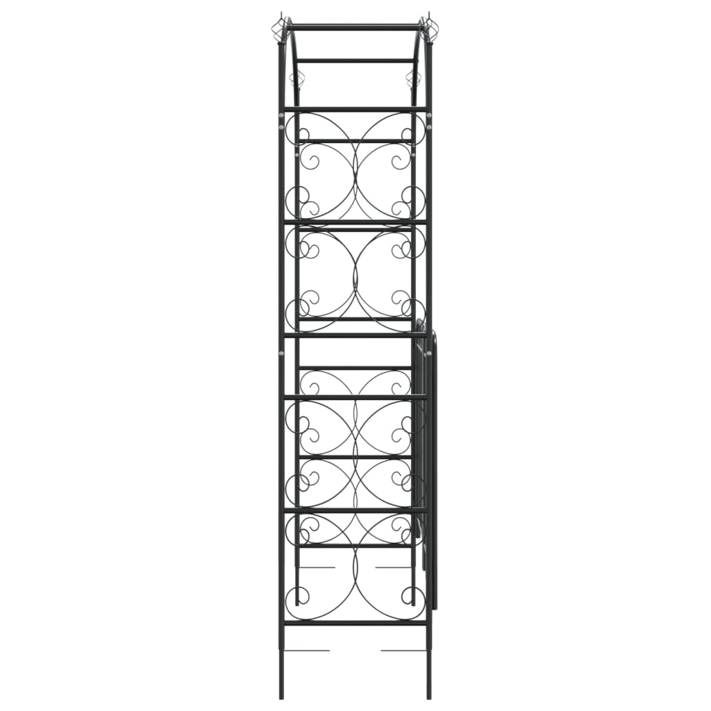 vidaXL ガーデンアーチ ゲート付き 108x45x235cm スチール製