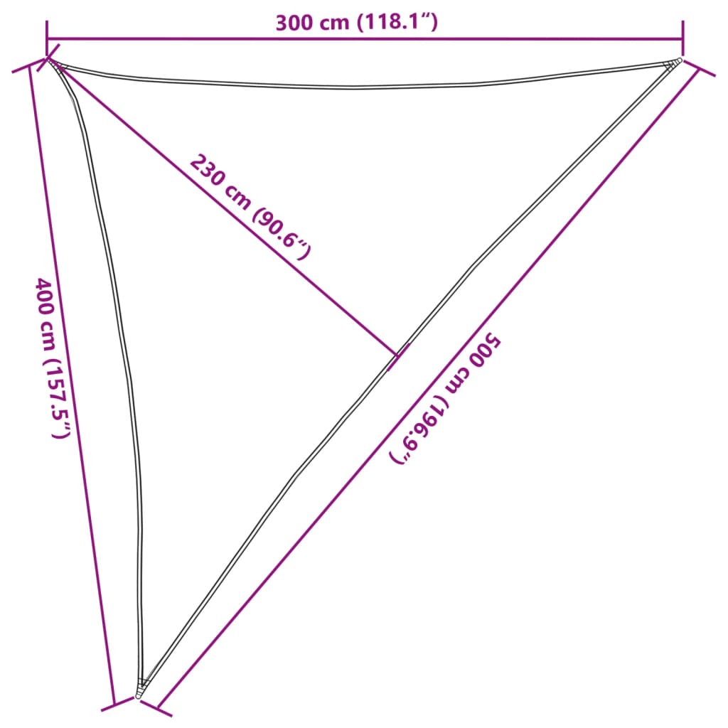 vidaXL サンシェードセイル 160g/m² ダークグリーン 3x4x5m 高密度ポリエチレン